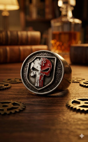 Punisher siegelring unikat - siegelring,