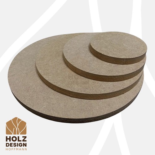 Mdf holzscheibe rund - rund, ronde